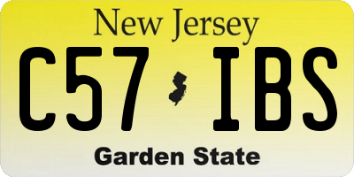 NJ license plate C57IBS
