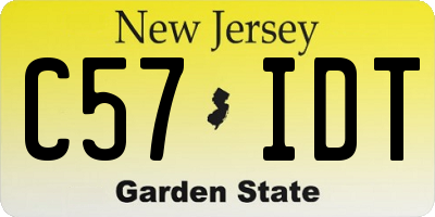 NJ license plate C57IDT