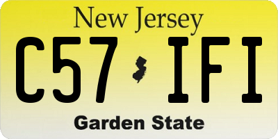 NJ license plate C57IFI