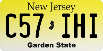 NJ license plate C57IHI