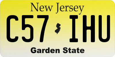NJ license plate C57IHU