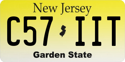 NJ license plate C57IIT