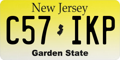 NJ license plate C57IKP
