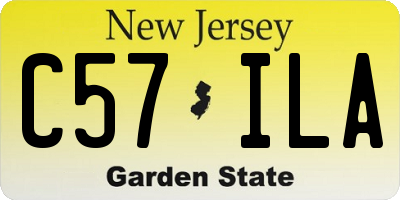 NJ license plate C57ILA