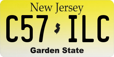 NJ license plate C57ILC