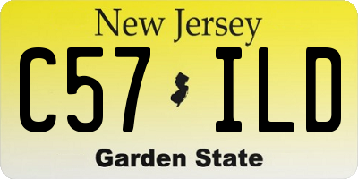 NJ license plate C57ILD