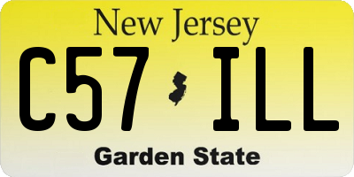 NJ license plate C57ILL