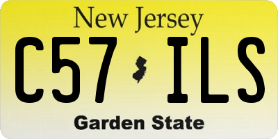 NJ license plate C57ILS