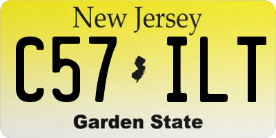 NJ license plate C57ILT