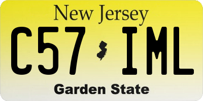NJ license plate C57IML