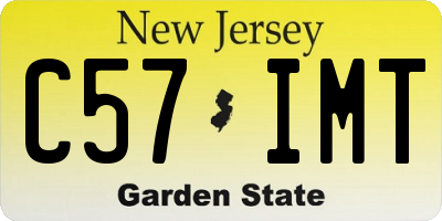 NJ license plate C57IMT
