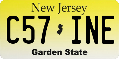 NJ license plate C57INE