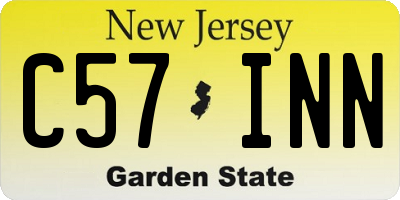 NJ license plate C57INN