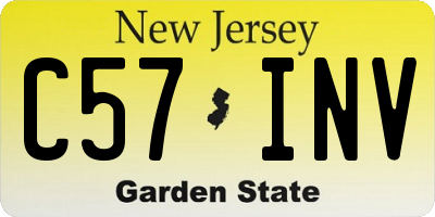 NJ license plate C57INV