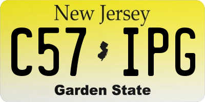 NJ license plate C57IPG