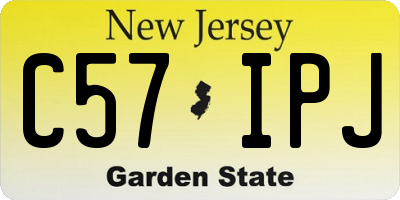 NJ license plate C57IPJ
