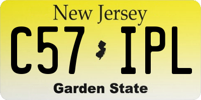 NJ license plate C57IPL