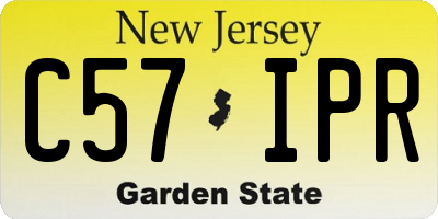 NJ license plate C57IPR