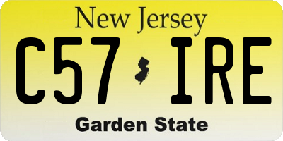 NJ license plate C57IRE
