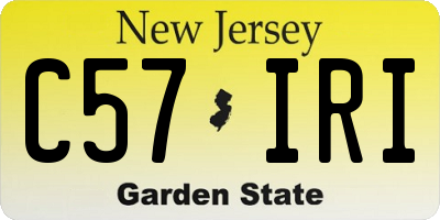 NJ license plate C57IRI