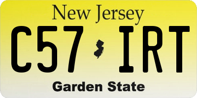 NJ license plate C57IRT