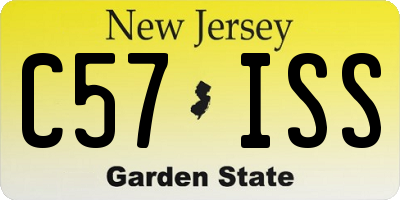 NJ license plate C57ISS