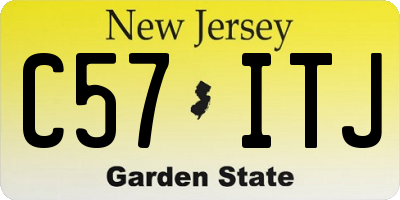 NJ license plate C57ITJ