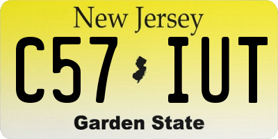 NJ license plate C57IUT