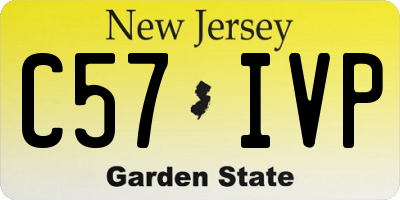 NJ license plate C57IVP