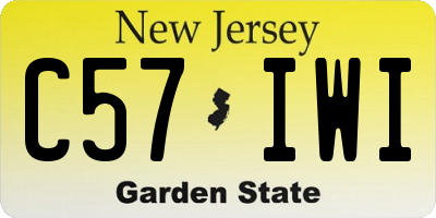 NJ license plate C57IWI