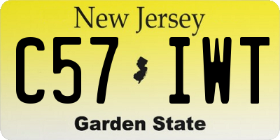 NJ license plate C57IWT