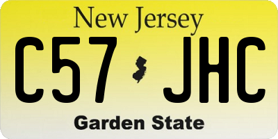 NJ license plate C57JHC