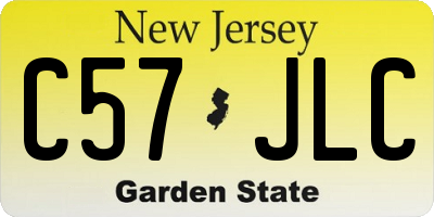 NJ license plate C57JLC