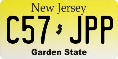 NJ license plate C57JPP