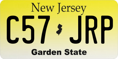 NJ license plate C57JRP