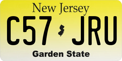 NJ license plate C57JRU
