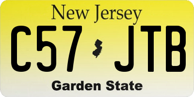 NJ license plate C57JTB