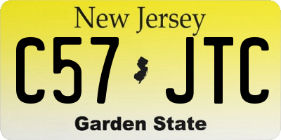 NJ license plate C57JTC