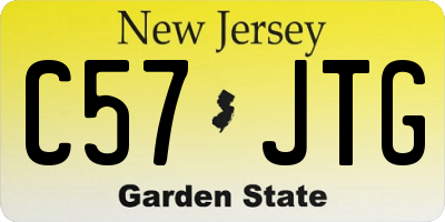NJ license plate C57JTG