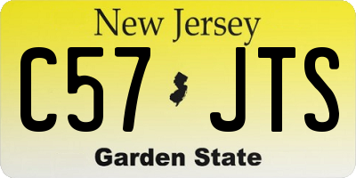 NJ license plate C57JTS