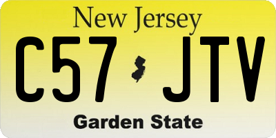 NJ license plate C57JTV