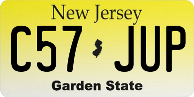 NJ license plate C57JUP