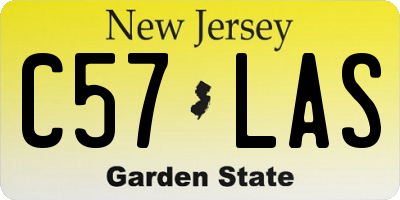 NJ license plate C57LAS