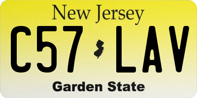 NJ license plate C57LAV