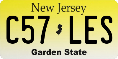 NJ license plate C57LES
