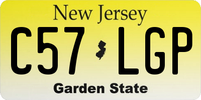 NJ license plate C57LGP