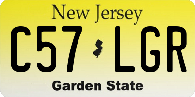 NJ license plate C57LGR