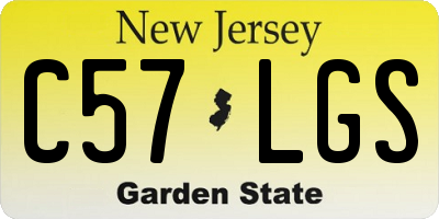 NJ license plate C57LGS