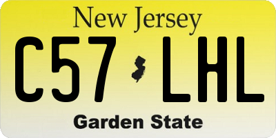 NJ license plate C57LHL
