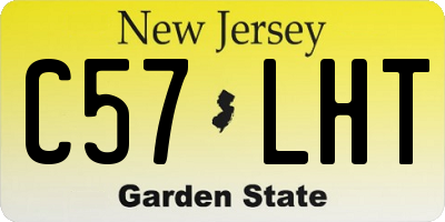 NJ license plate C57LHT